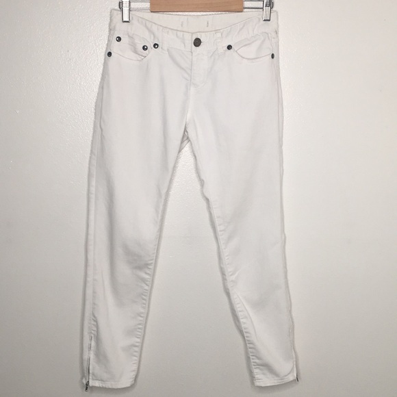 Free People Denim - Free People 5 Pocket Crop White Jeans